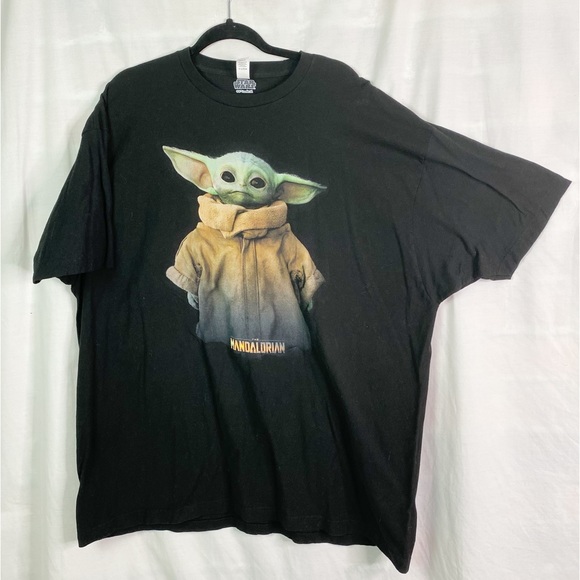 Star Wars Mandalorian Grogu Baby Yoda Black T-shirt 3XL - Picture 1 of 5